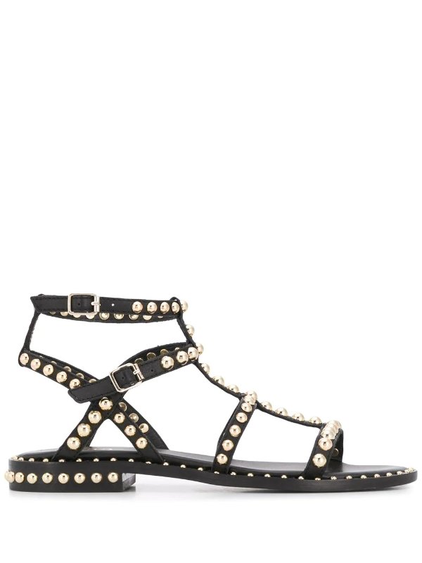 Precious stud-embellished leather sandals