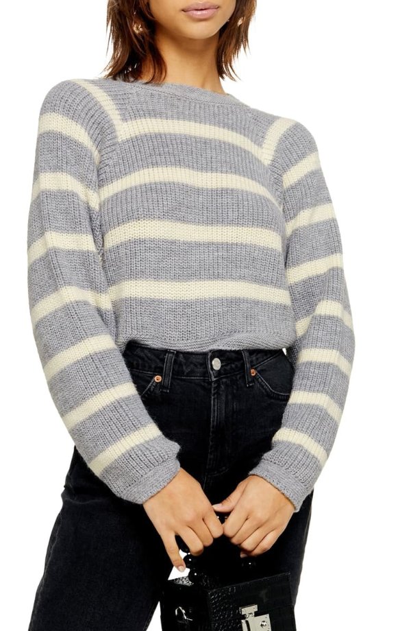 Stripe Crop Sweater