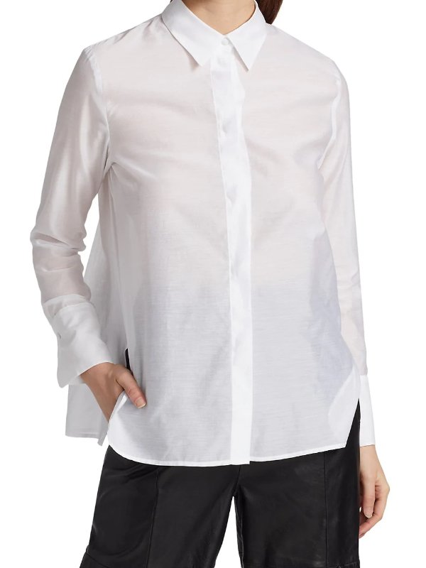 Pleated Long Sleeve Shirt