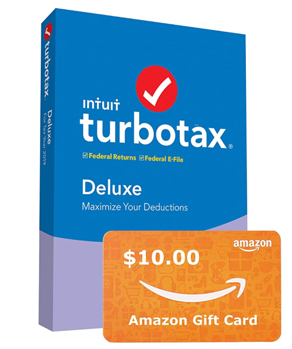 TurboTax Deluxe 2019 + $10 亚马逊礼卡
