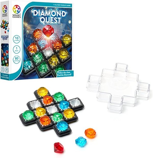 Diamond Quest Deduction Game with 80 Challenges for Ages 10 - Adult