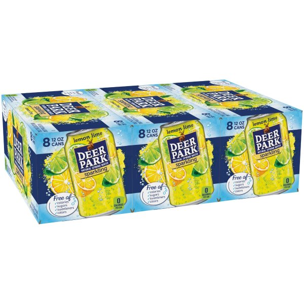 Sparkling Water, Lemon Lime, 12 oz. Cans (Pack of 24)