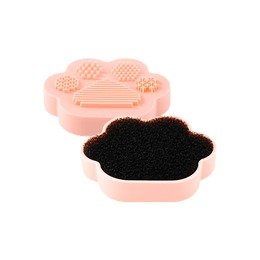 日本SEIWAPRO 干湿两用化妆刷清洗盘 可爱猫爪型 颜色随机发送 粉色 米色 | 亚米