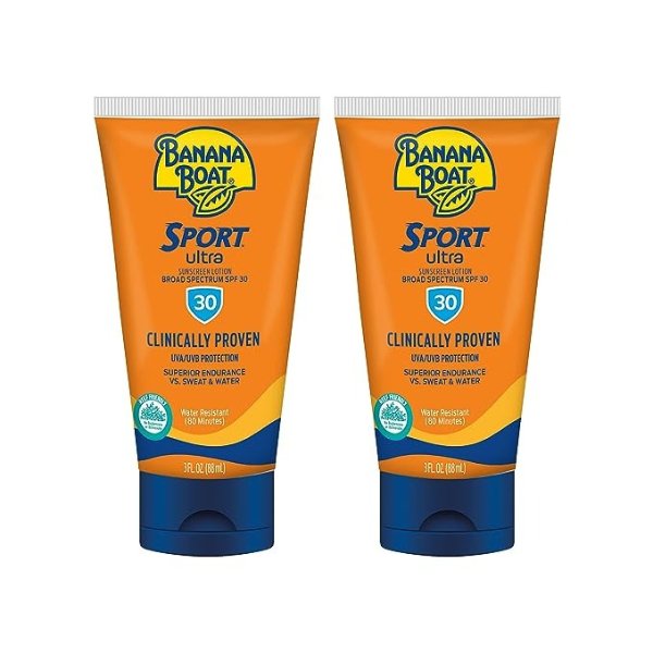 Ultra Sport Sunscreen Lotion, New Formula, SPF 30 (Pack of 2)
