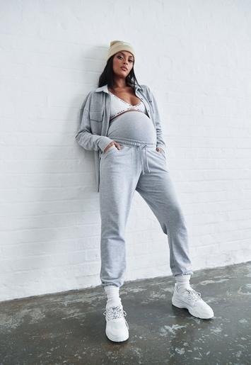 - Recycled Gray Marl 90s Maternity Joggers