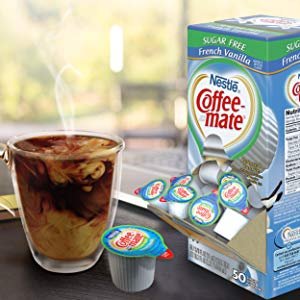 NESTLE COFFEE-MATE Coffee Creamer Sugar Free French Vanilla 50 count