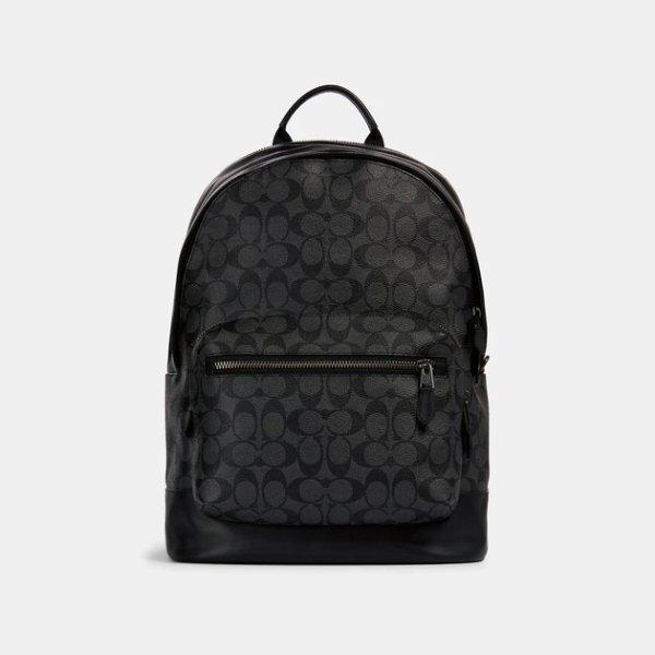 COACH West Backpack In Signature Canvas