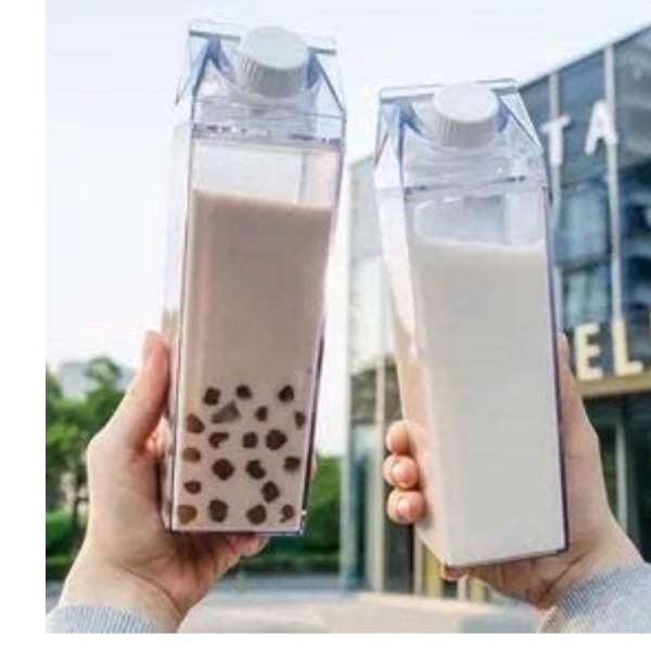 Amazon ZODIFEVI 透明牛奶盒造型运动水杯好价