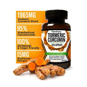 FarmHaven Turmeric Curcumin with BioPerine Black Pepper and 95% Curcuminoids - 1965mg 90 Veg Caps
