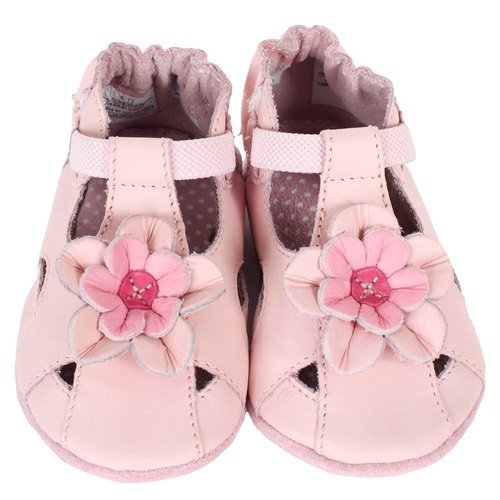 Pretty Pansy Baby Shoes, Pink, Soft Soles