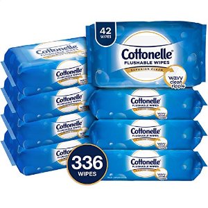 Cottonelle FreshCare Flushable Cleansing Cloths, 336 Wipes
