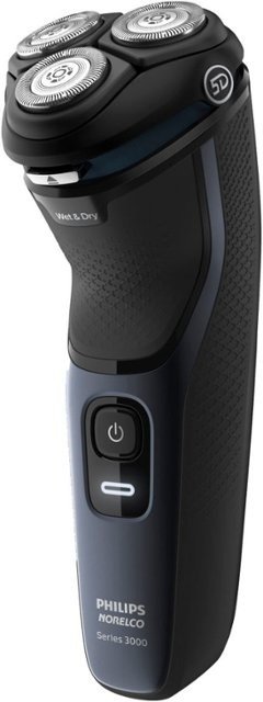 Norelco - Series 3000 Rechargeable Wet/Dry Electric Shaver - Modern Steel Metallic