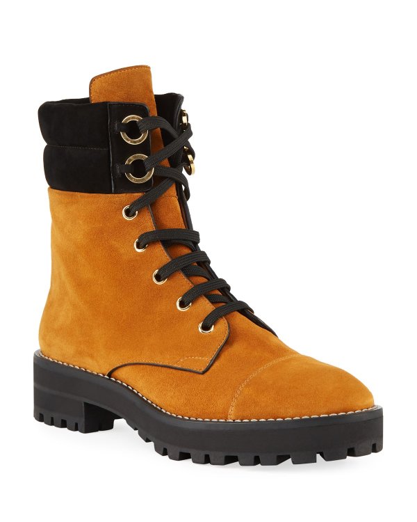 Lexy Suede Lace-Up Hiker Boots