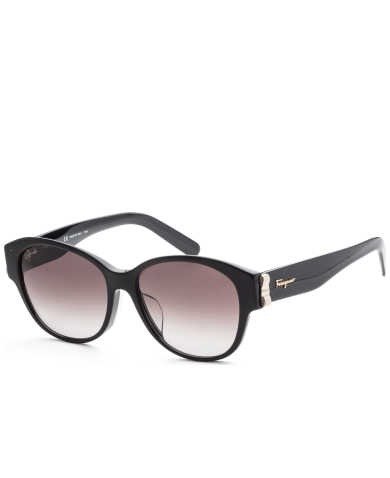 Ferragamo Women's Black Cat-Eye Sunglasses SKU: SF974SA-001 UPC: 886895442091