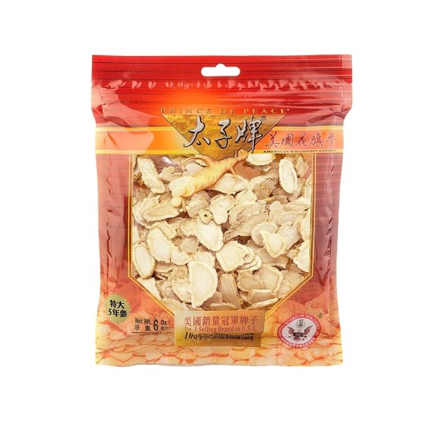 Prince of Peace Wisconsin American Ginseng 5 Year Slices, 6 oz