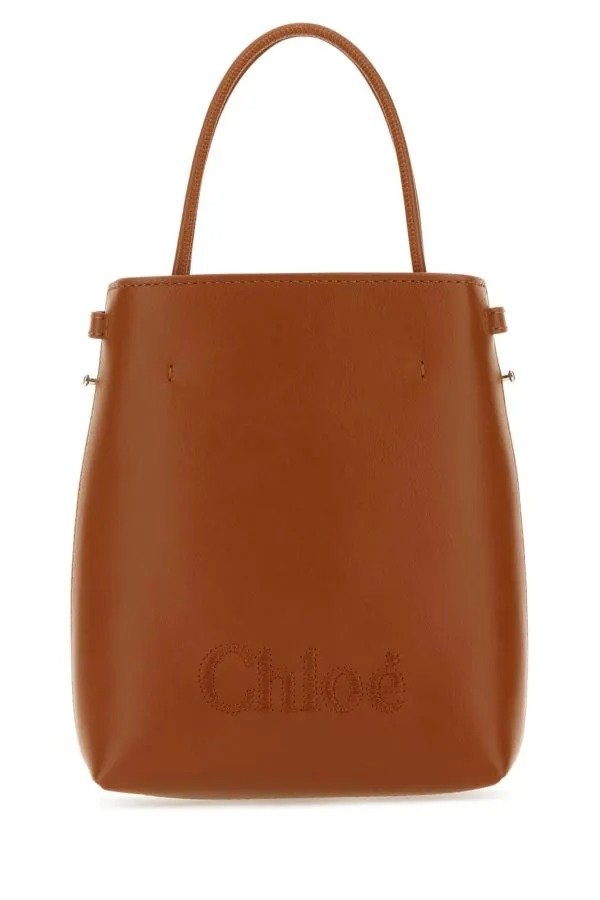 Caramel leather micro Sense handbag