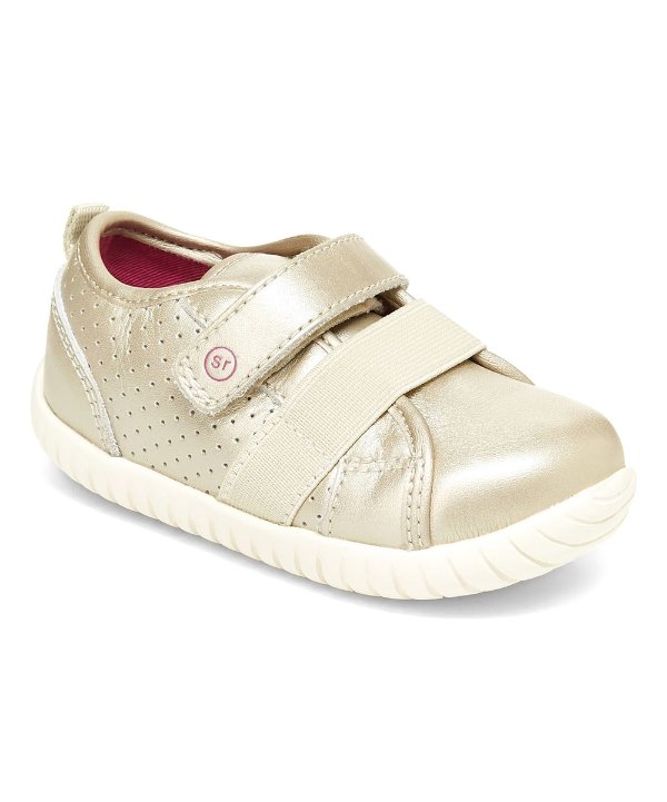 Champagne Riley Leather Sneaker - Girls