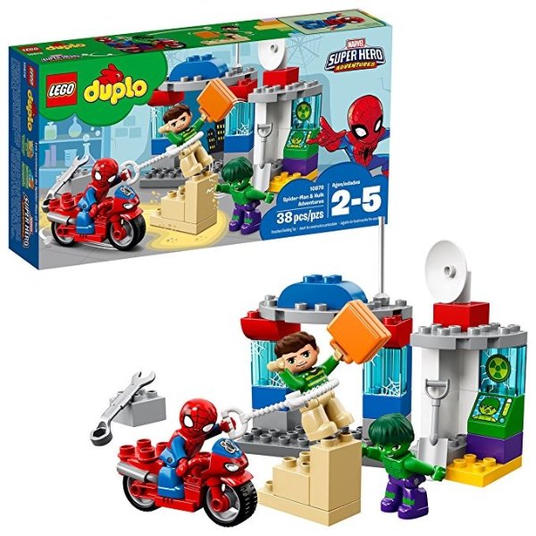 DUPLO Super Heroes Spider Man & Hulk Adventures 10876 Building Kit (38 Piece)