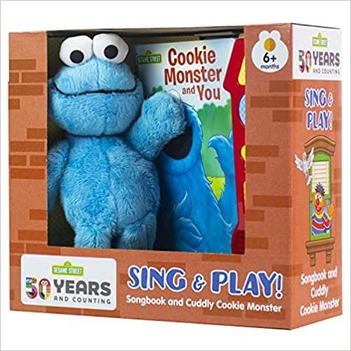 Sesame Street - Cookie Monster and You - Music Sound Book and Cookie Monster Plush - PI Kids