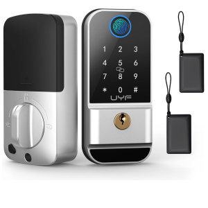 UYF Keyless Biometric Fingerprint Digital Door Lock with Keypad and Fobs