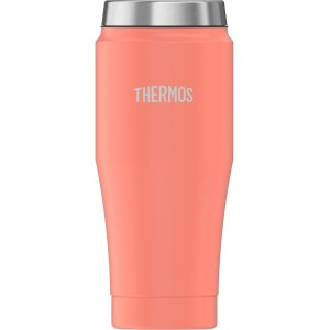 Thermos 16 Ounce Stainless Steel Travel Tumbler, Peach