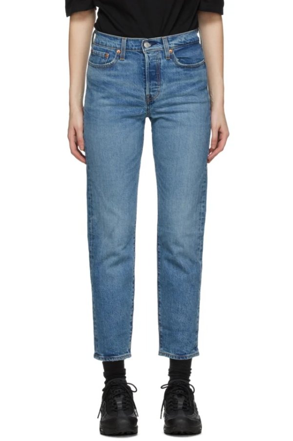 Blue Wedgie Fit Ankle Jeans