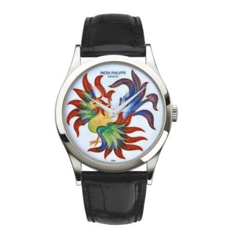Patek PhilippeCalatrava Automatic White Dial Watch 5077P-054