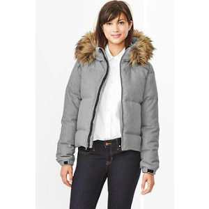 Gap Women's Fur-Trim Down Puffer Jacket 