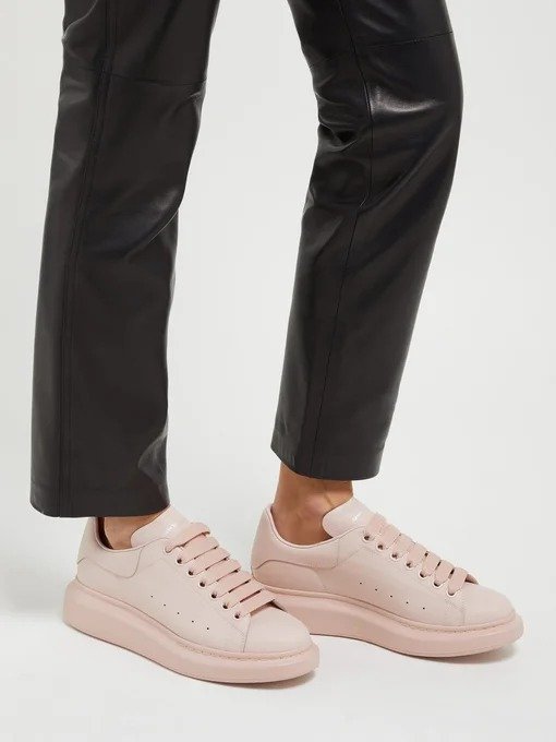 Raised-sole low-top leather trainers | Alexander McQueen | MATCHESFASHION.COM US
