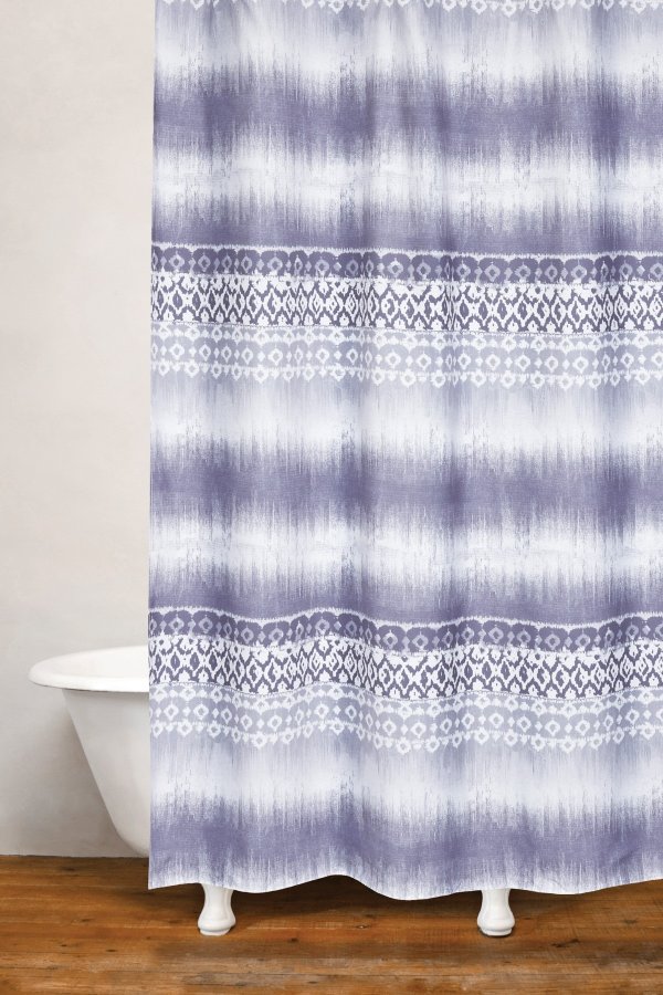 Grey/White Vibe Shower Curtain