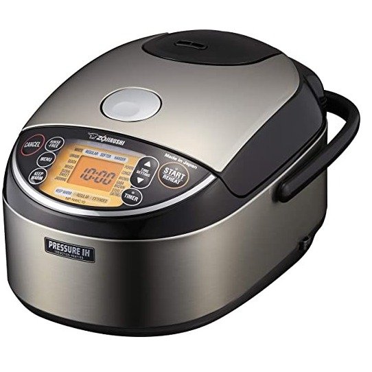 NP-NWC10XB Pressure Induction Heating Rice Cooker & Warmer, 5.5 Cup, Stainless Black, Made in Japan