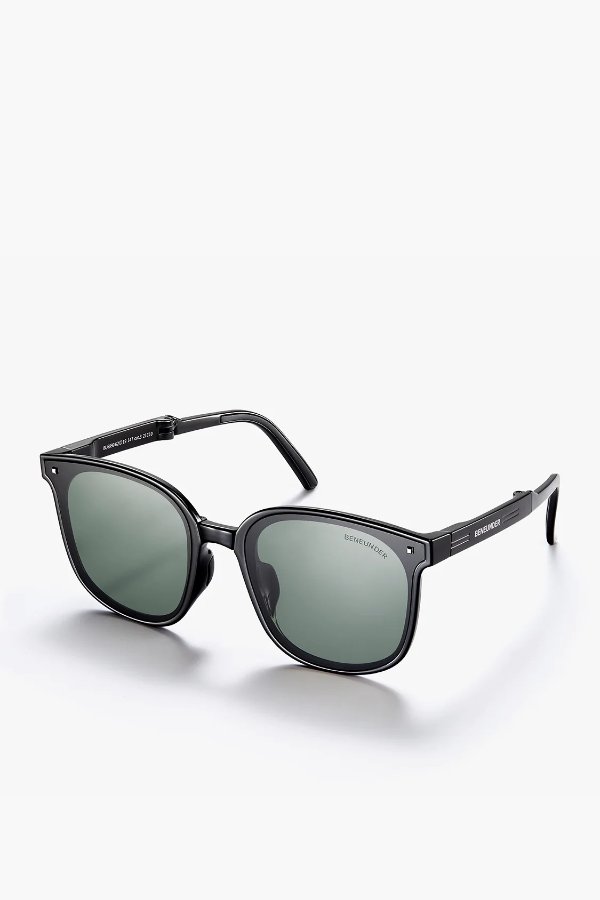 Polarized UV Protection Vintage Square Folding Sunglasses - BL/GR