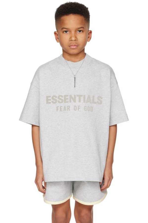Kids Gray Crewneck T-Shirt