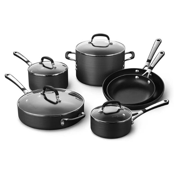 10-Piece Nonstick Kitchen Cookware Set With Stay-Cool Handles