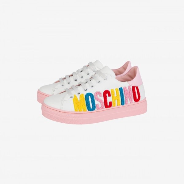 Logo Embroidery Sneakers - Kids - Moschino | Moschino Official Online Shop