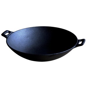 Cast Iron Shallow Concave Wok, Black - by Utopia Kitchen by Utopia Kitchen