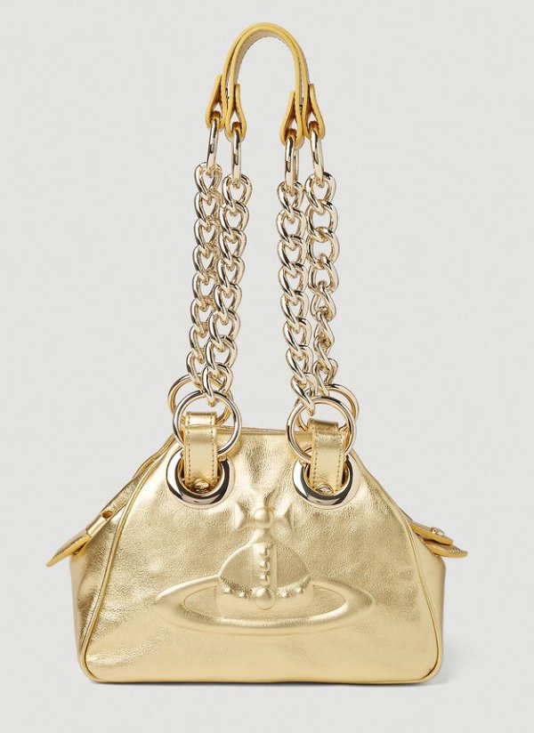 Archive Orb Chain Shoulder Bag in Gold