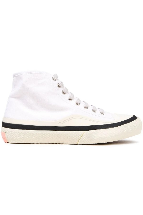 Cotton-canvas high-top sneakers