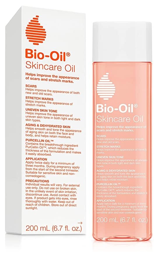 Skincare Oil, Body Oil for Scars and Stretchmarks, Serum Hydrates Skin, Non-Greasy, Dermatologist Recommended, Non-Comedogenic, 6.7 Ounce, For All Skin Types, with Vitamin A, E