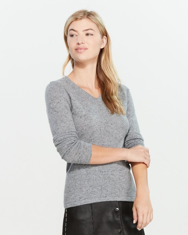 Grey Nymph Cashmere V-Neck Sweater