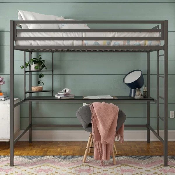 Maxwell Metal Loft Bed with DeskMaxwell Metal Loft Bed with DeskRatings & ReviewsCustomer PhotosQuestions & AnswersShipping & ReturnsMore to Explore
