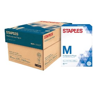 Coming Soon: Staples Multipurpose Paper, 20 Lb., 96 Bright, 8 1/2" x 11", White, 10-Ream Case