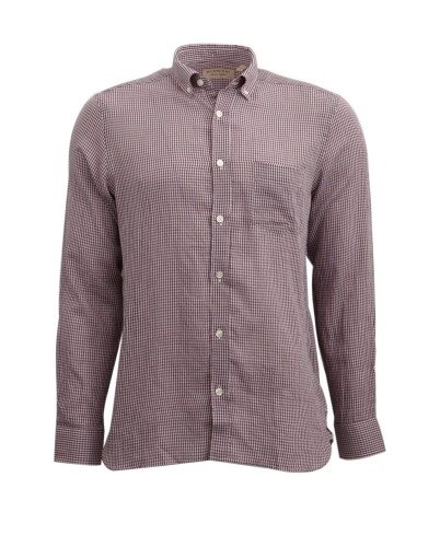 Button-down Collar Gingham Cotton Shirt