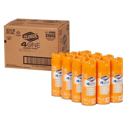 Clorox Isinfecting Cleaner 14 Ounce Spray 12 Cans