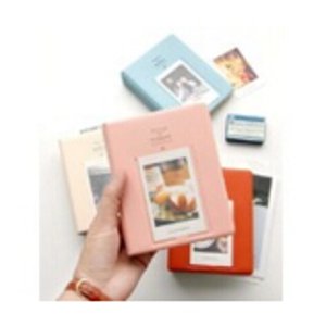 64 Pockets Photo Album for Mini Fujifilm Instax Mini 8 7s 25 50s 90 Polaroid & Name Card(Pink)