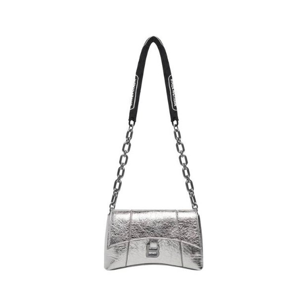 Women's Downtown Xs Shoulder Bag With Chain Metallized in Silver