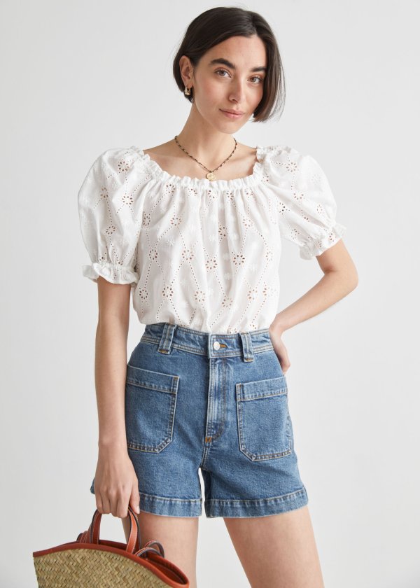 Frilled Puff Sleeve Blouse