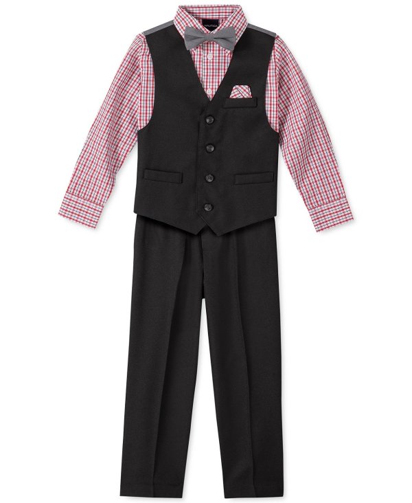Little Boys 5-Pc. Textured Tailored Vest Set