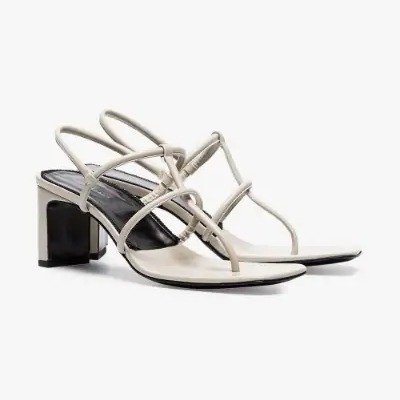 beige 65 thong leather sandals