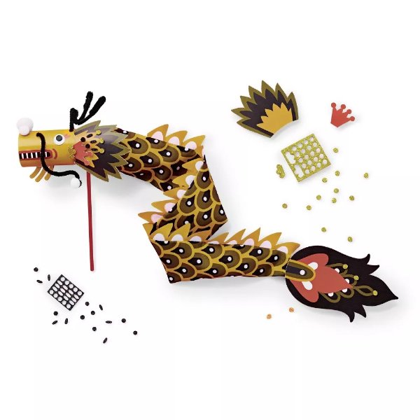 Make-Your-Own Lunar New Year Dragon Streamer Art Kit - Mondo Llama™